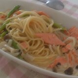 料理男子の鮭クリームパスタ